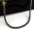 Hip Hop Moissanite Tennis Necklace 925 Silver 3mm 4mm 5mm Gold Plated GRA Certified Round Brilliant Cut