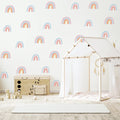Rainbow Wall Decals and Stick Self Adhesive Colorful Boho Rainbow Wall Sticker for Girls Kids Bedroom Decor Kids Nursery Room