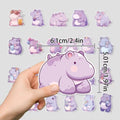 Cartoon Hippo Graffiti Stickers Suitcase Water Bottle Decorative Stickers Children Stickers Wholesale
