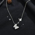 Popular Cheap Price Wedding Jewelry Party Birthday Gift Accessories Stainless Steel Butterfly Chain Necklace for Women Girls