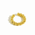 Wholesale Beaded Cuff Earrings Jewelry 925 Sterling Silver 18K Gold Plated Jewelry Ear Cuff for Women