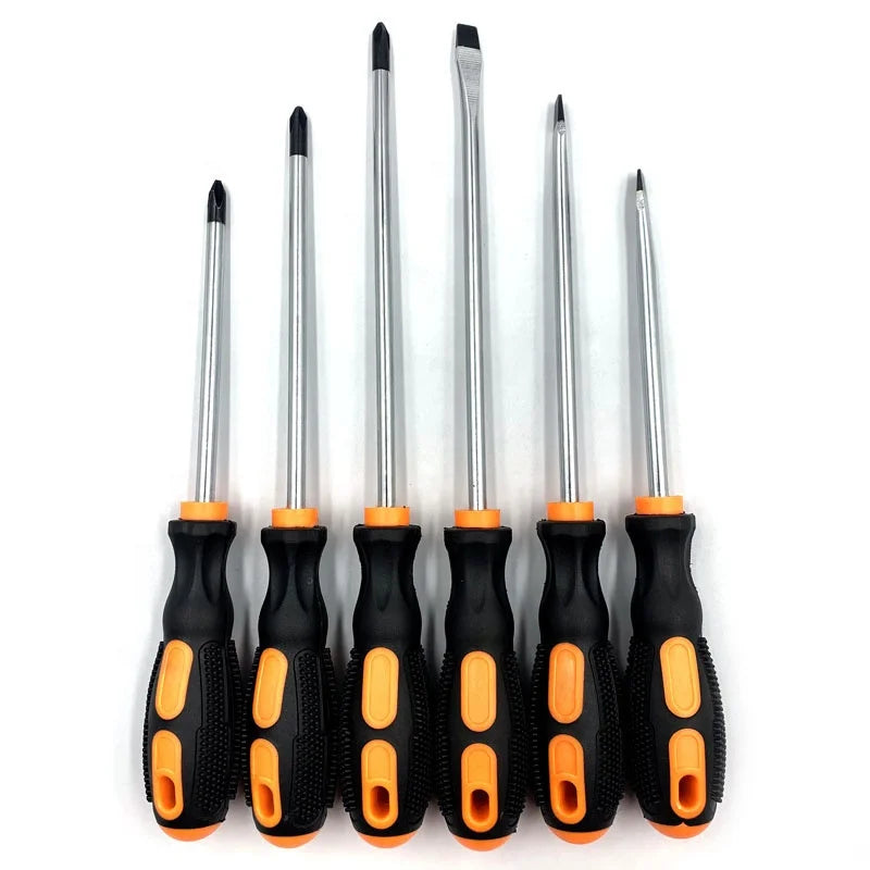 High Hardness Strong Magnetic CRV Screwdriver Set OEM Customizable Chrome Plain Plastic Steel Electric Wholesale