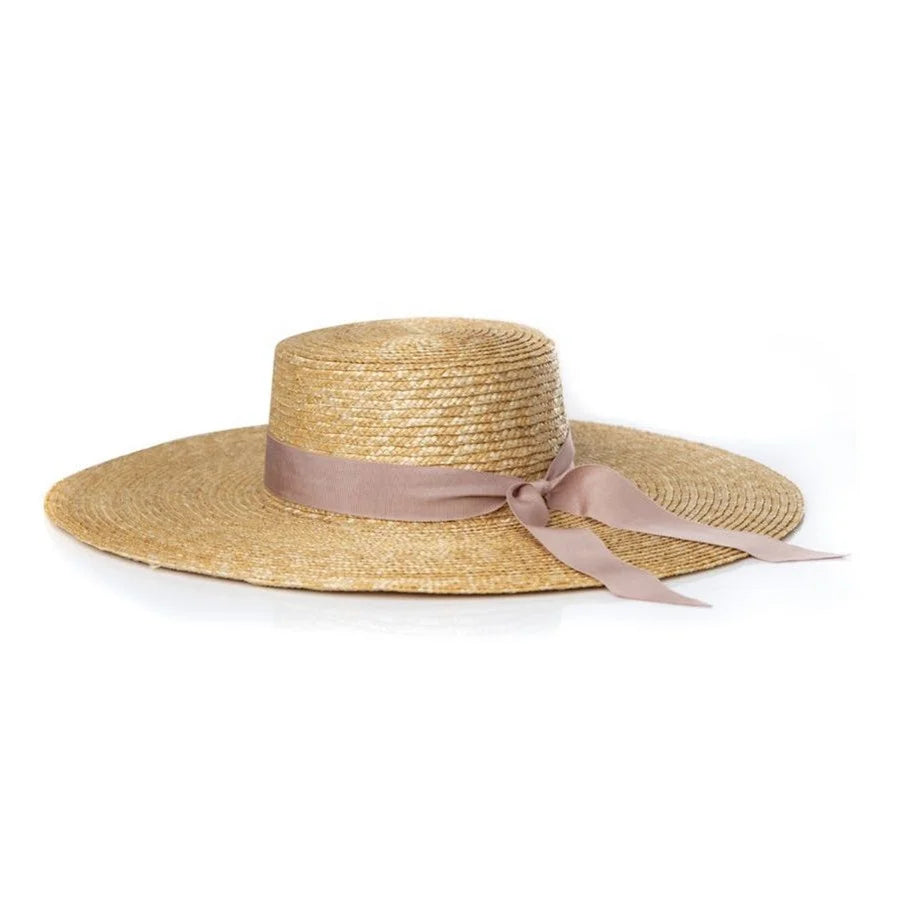 Wholesale Wide Brim Boater Natural Wheat Straw WIDE BRIM Beach HAT Sun Hat for Ladies Summer Beach Fashion Dress