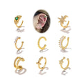 Minimalist Emerald and Pearl Ear Cuff Non Pierced Cold Style Jewelry Ear Clip for Women