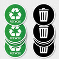 Waterproof Round Recycle Classification Vinyl Color Printed Self Adhesive Eco Packaging Labels for Product Box MegaBDM