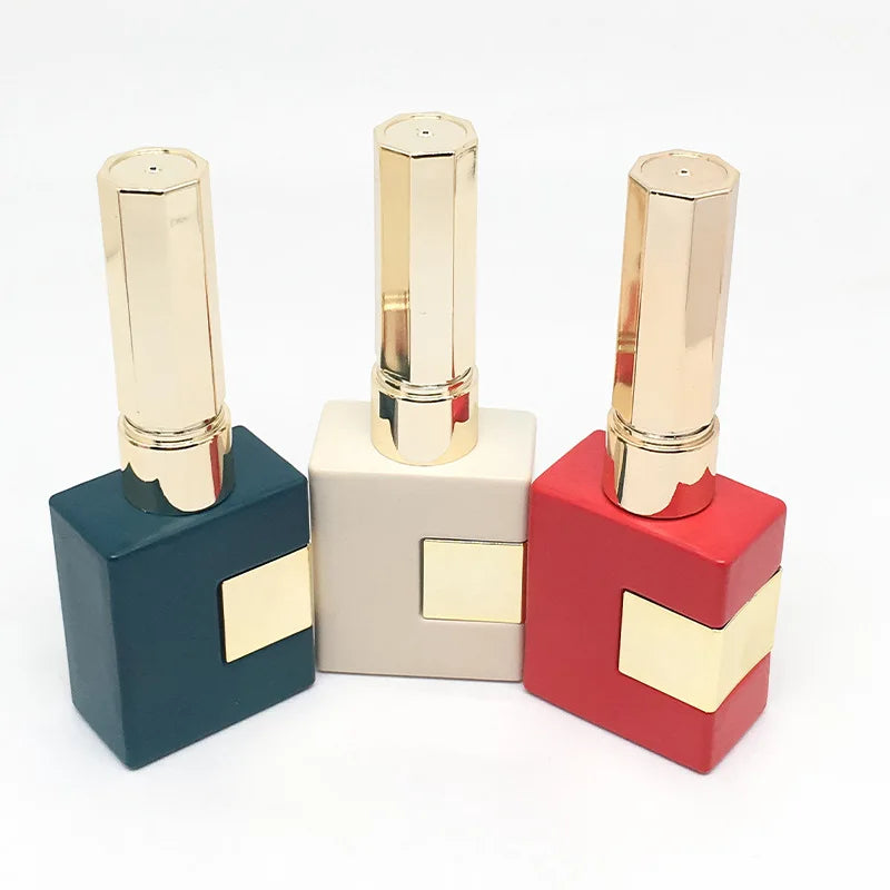 Custom Design Your Own Logo 10ml 15ml Empty Nail Gel Polish Bottles With Gold Cap Cosmetic Nail Polish Bottle Wholesale