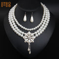 Handmade Jewelry Pearl Necklace Fashion Necklace Women Gift Chain for Party Necklaces Earring Sets Jewelry Accessories ABS Pearl