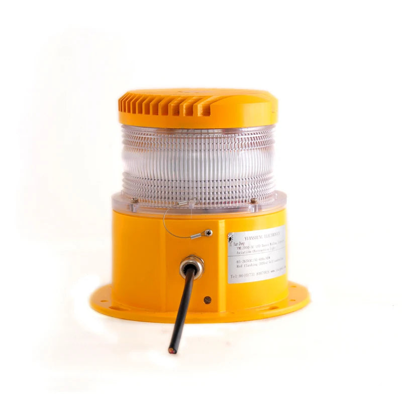 Jpungsun Aircraft Guidance Tower Solar LED Aviation Obstruction Lights Low Intensity Red Dot Flash Base Type AR111