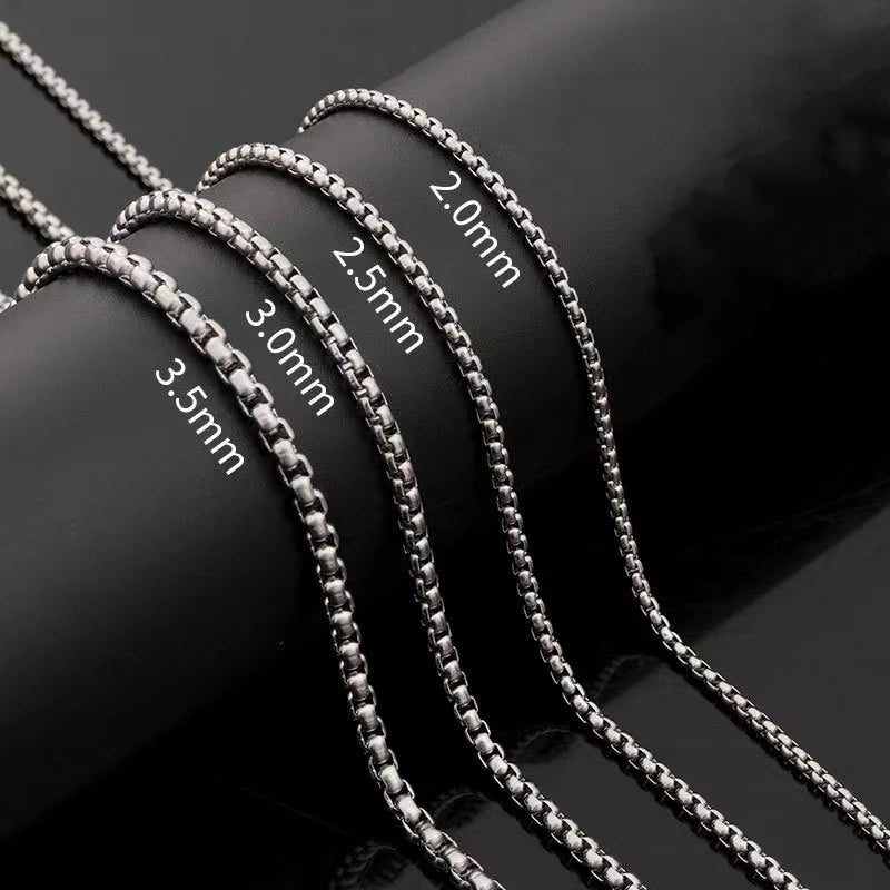 316L Stainless Steel Box Chains Necklaces Set Jewelry Making Chains