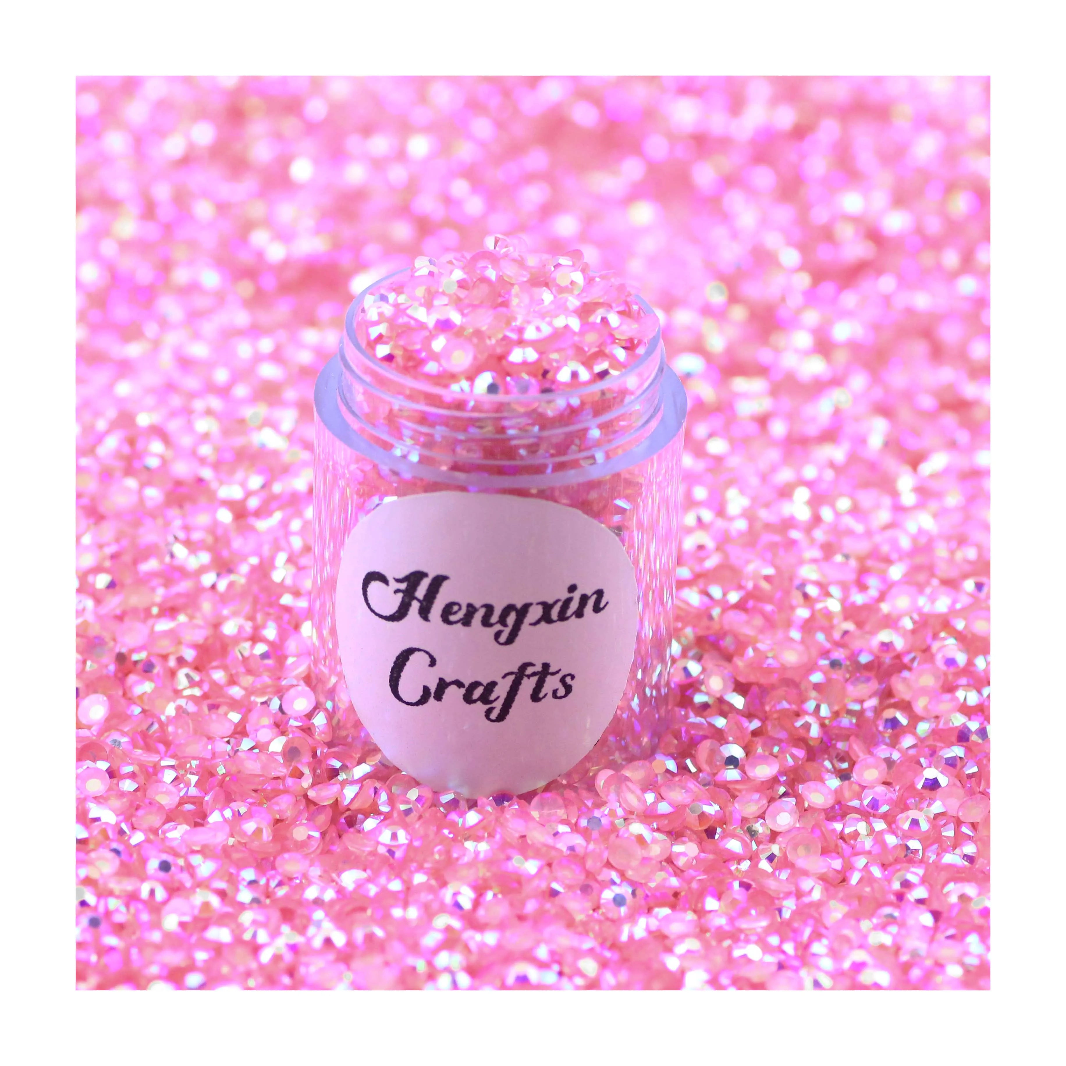 Resin Rhinestone 3MM Pink Purple Transparent Bottom Flat Bottom Drill Resin Rhinestone DIY Crafts Decoration for Garments