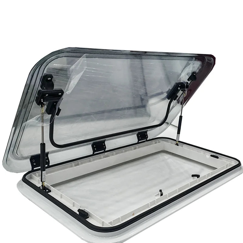 Customized RV Camper Sunroof Aluminum Alloy ABS Hybrid Frame Easy Clip 960x650mm