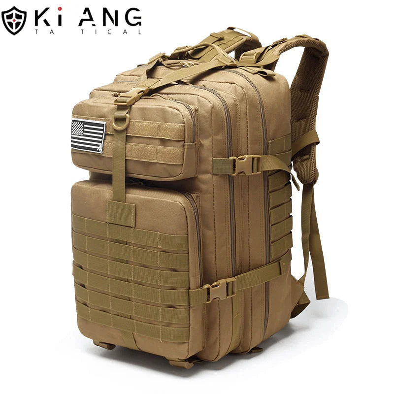 New Design Khaki Mvg Tactical Bag Hiking Camping Waterproof Vintage Backpack 45L
