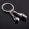 Custom Sports Ball 3D Metal Key Chains Basketball Badminton Tennis Bowling Table Tennis Keychain Pendant Creative Gift Key Rings
