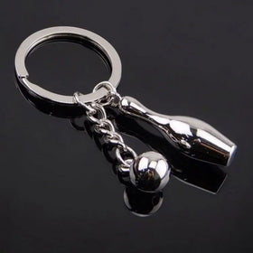 Custom Sports Ball 3D Metal Key Chains Basketball Badminton Tennis Bowling Table Tennis Keychain Pendant Creative Gift Key Rings
