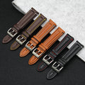 Personality Oil Wax Calf Genuine Leather Watch Strap Replacement Quick Release 20mm 22mm Keel Style Vintage Watch Strap Leather