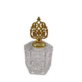 Wholesale Luxury Vintage Golden Alloy Metal Lid 3ml K9 Crystal Glass Fairy Style Polished Essential Attar Oil Perfume Bottle