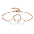 Ins Design Summer Trendy Gift Customization S925 Sterling Silver Garland Charm Bracelet with Circle Chain for Women