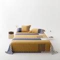 Summer Skin-friendly Bamboo Fiber Brown Printed Cold Feeling Soft 3 Piece Sheet Pillowcases Sets