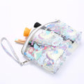 Custom Print Transparent Toiletry Bag Wrist Strip Makeup Bag Promotional Clear Zipper Cosmetic Pouch for Girls LOGO