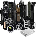 Gifts for Fathers Day Survival Gear and Equipment 31 Pieces in 1 Bag Emergency Supplies Survival Kit
