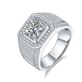 Wholesale Price Mens Moissanite Diamond Ring 925 Sterling Silver Gold Plated Moissanite Ring for Wedding