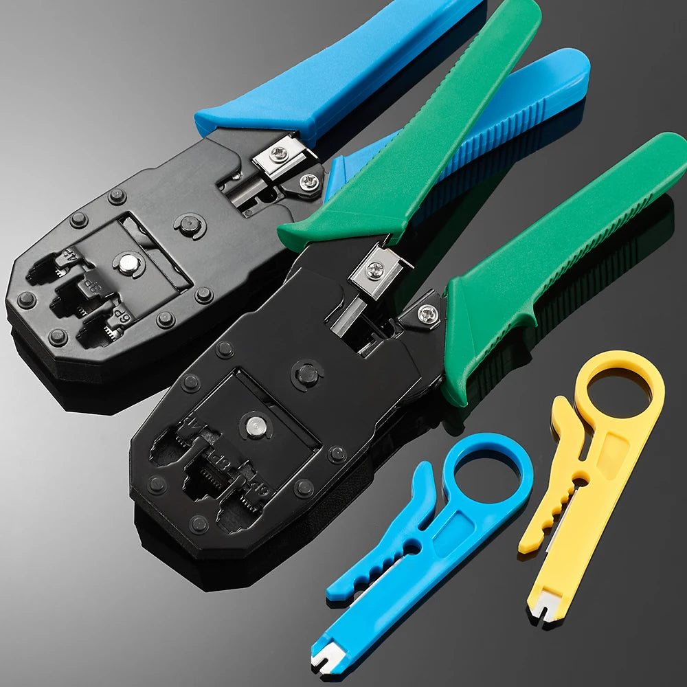 RJ45 RJ12 RJ11 Networking Crimper Round Cable Flat Phone Cable Stripper CAT5 CAT6 Computer Network Lan Cable Crimping Tool