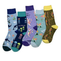 2023 New Design Custom Cotton Socks Marine Animals Dolphin Conch Starfish Jellyfish Shrimp Manta Rays for Cute Unisex Socks