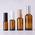Skincare Essential Oil Cosmetic Packaging 30ml 50ml 100ml Gold Silver Black Amber Brown Serum Pump Spray Bottle