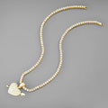 Personality Hip Hop Jewelry Gold Plated an Arrow Pierced Heart Pendant Chain Necklace for Women Men