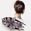 Women's Rhinestone Alloy Hair Clips Big Banana Hair Grasp Hair Decoration Accessories