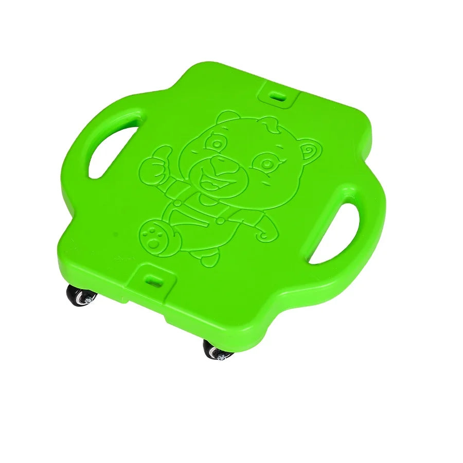 Gym Scooter Board for Kids Toddler Plastic Floor Scooter Sitting Balance Board with Handles PE Equipment Sensory Sport Toys