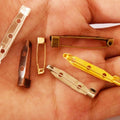 Silver Bar Pins Brooch Clasp Pin Backs Safety Pin