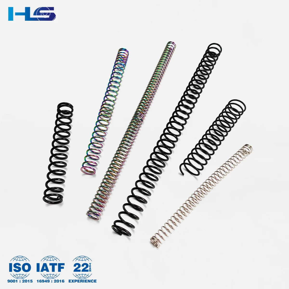 Custom OEM High Pressure Galvanizing Color Zinc Plated Steel Long Compression Coil Springs