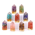 Natural Crystal Resin Hexagon Column Engraved Home Crafts for Desktop Display Independent Station Cross-Border Supply