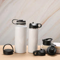 Stainless Steel Vacuum Thermos Insulated Bottle With Straw Big Capacity Double Walled Sports Water Bottle