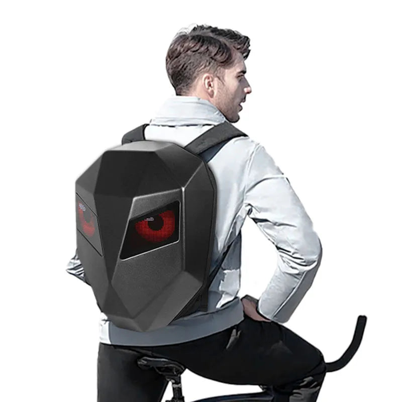 LOY Extra Large Ironman 3D LED School Backpack with Zipper Closure Characters Pattern Helmet Holder & USB Port