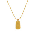 Trendy Gold-Plated Initial Necklace with Stainless Steel Square Nameplate Personalized Letter Pendant for Women for Engagement