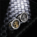 Punk Industrial Style Saint Christopher Relief Signet Ring Real PVD Gold Plated Retro Design Stainless Steel Finger Band for Men