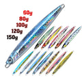 Japan Brand 60g/80g/100g/120g/150g 3D Eys Lead Fish Vertical Fishing Metal Jig Artificial Bait Boat Trolling Fishing Tuna Lure