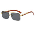 Wholesale New Rimless Square Frame Sunglasses for Women with UV400 Lens Gold Frame Fashionable Sun Glasses for Men