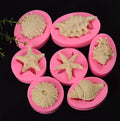 HY Seashell Silicone Mold Shell Fondant Molds Cupcake Cake Decoration Tool Set