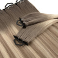 12A Highlight Piano Color Double Drawn Remy Single Donor Raw Virgin Hair Flat Weft SLAVIC Hair Extensions Genius Weft
