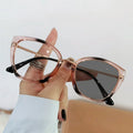 Wholesale Newest Fashion Trend Customizable Cat Eye Frame Metal Color-changing Anti Blue Light Blocking Glasses for Men Women