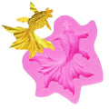 HY 3D Goldfish Fondant Silicone Mold for Cupcake Decorating