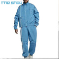Custom Logo Zip up Windbreaker Hoodie Nylon Jacket Sweatsuits Stripe Outfit Jogging Stacked Sweatpants and Jacket Tracksuits