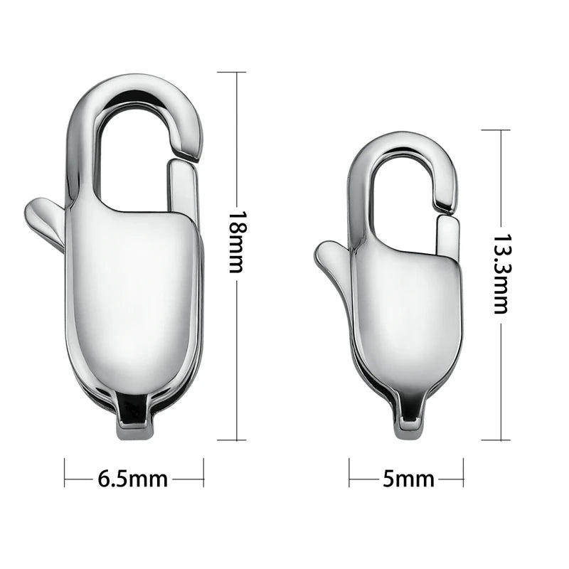 Jewelry Making Supplies Stainless Steel Bracelet Connectors Lock Findings Pave Lobster Clasp Accessories for Necklace