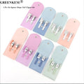 4 Pcs Set Square Shape Green Blue Pink Purple Nail Clipper Set Home Beauty Tools Nail Cutter Set