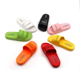 Free Shipping in USA Custom Logo PVC Slippers Sandals for Men Summer Position Insole Slide Footwear