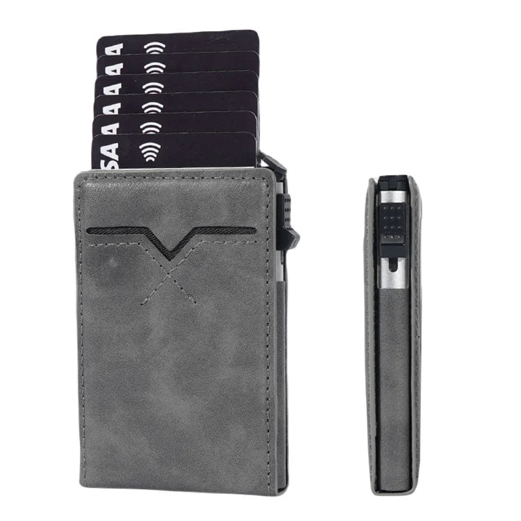 2 MOQ Credit Card Bag RFID Blocking Wallet Pop up Slim Aluminium Card Holder