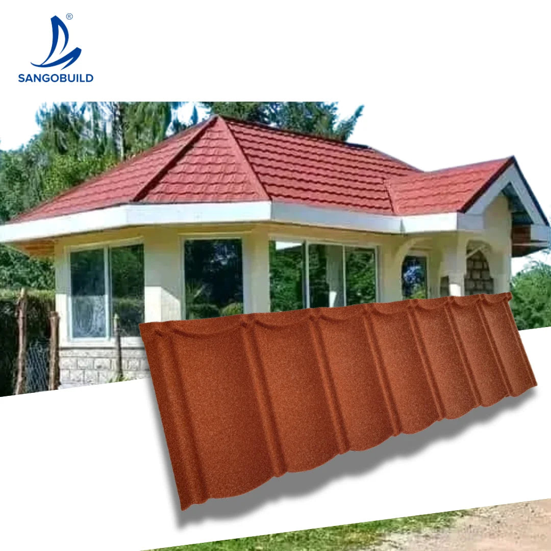 Factory Price Sustainable Class Fire Rating Euro Clay Stone Coated Roofing Tiles Roofing Sheets for Villa Courtyard